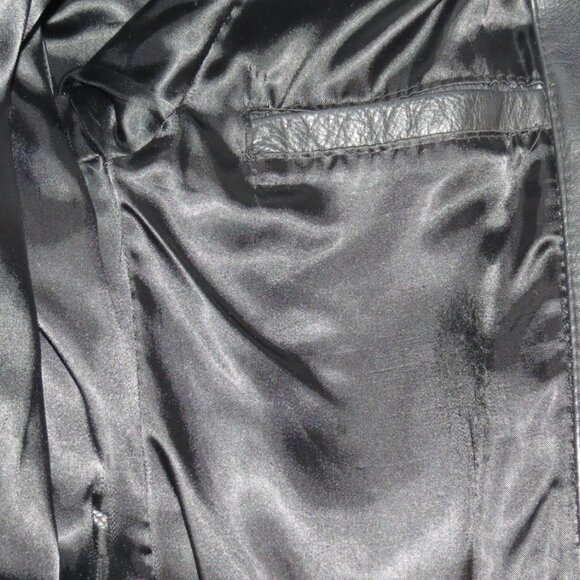 Soft Lambskin Black Leather Jacket Women's Size XS - Picture 4 of 5